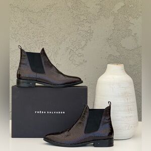 Freda Salvador Brown/red Spanish designer ankle boots size 7